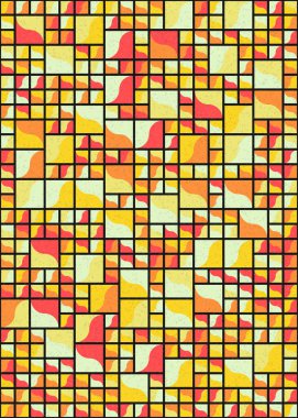 Soyut Geometrik Desen üretken hesaplama sanatı çizimi