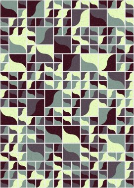 Soyut Geometrik Desen üretken hesaplama sanatı çizimi