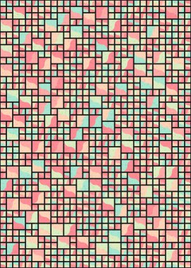 Soyut Geometrik Desen üretken hesaplama sanatı çizimi