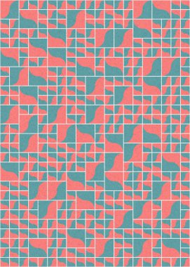 Soyut Geometrik Desen üretken hesaplama sanatı çizimi