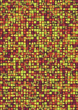 Soyut Geometrik Desen üretken hesaplama sanatı çizimi