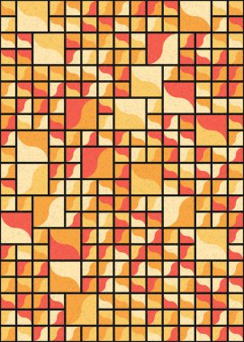 Soyut Geometrik Desen üretken hesaplama sanatı çizimi