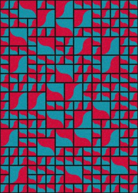 Soyut Geometrik Desen üretken hesaplama sanatı çizimi