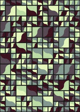 Soyut Geometrik Desen üretken hesaplama sanatı çizimi