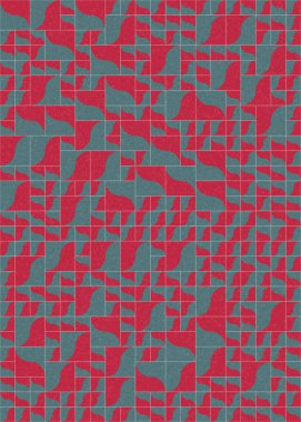 Soyut Geometrik Desen üretken hesaplama sanatı çizimi