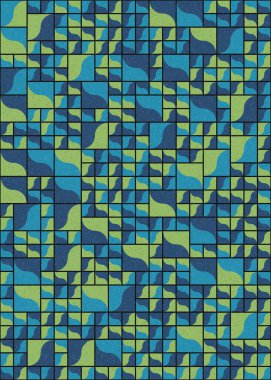 Soyut Geometrik Desen üretken hesaplama sanatı çizimi