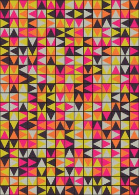 Soyut Geometrik Desen üretken hesaplama sanatı çizimi