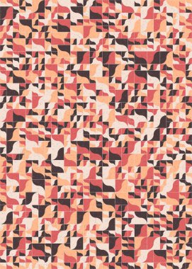 Soyut Geometrik Desen üretken hesaplama sanatı çizimi