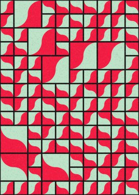 Soyut Geometrik Desen üretken hesaplama sanatı çizimi