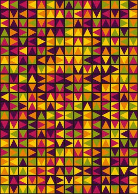 Soyut Geometrik Desen üretken hesaplama sanatı çizimi