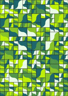 Soyut Geometrik Desen üretken hesaplama sanatı çizimi