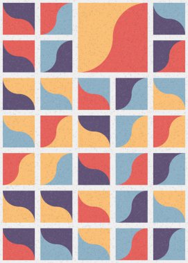 Soyut Geometrik Desen üretken hesaplama sanatı çizimi