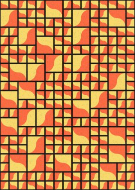 Soyut Geometrik Desen üretken hesaplama sanatı çizimi