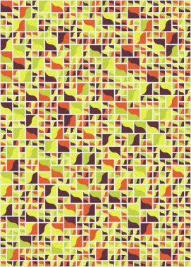 Soyut Geometrik Desen üretken hesaplama sanatı çizimi