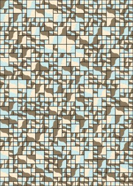 Soyut Geometrik Desen üretken hesaplama sanatı çizimi