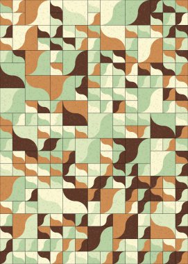 Soyut Geometrik Desen üretken hesaplama sanatı çizimi