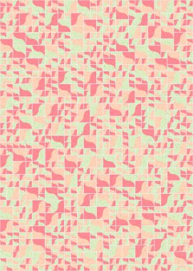 Soyut Geometrik Desen üretken hesaplama sanatı çizimi