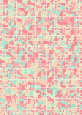 Soyut Geometrik Desen üretken hesaplama sanatı çizimi