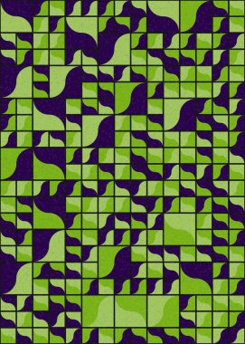 Soyut Geometrik Desen üretken hesaplama sanatı çizimi