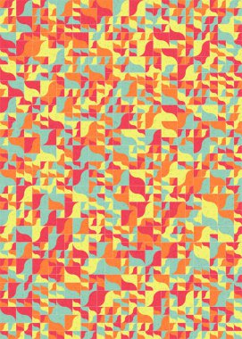 Soyut Geometrik Desen üretken hesaplama sanatı çizimi