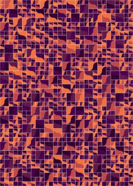 Soyut Geometrik Desen üretken hesaplama sanatı çizimi