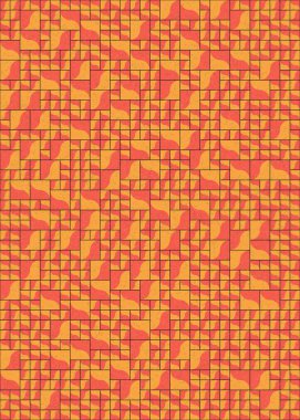 Soyut Geometrik Desen üretken hesaplama sanatı çizimi