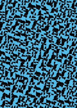 Soyut Geometrik Desen üretken hesaplama sanatı çizimi