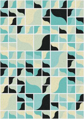 Soyut Geometrik Desen üretken hesaplama sanatı çizimi