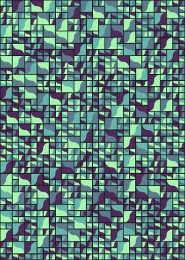 Soyut Geometrik Desen üretken hesaplama sanatı çizimi