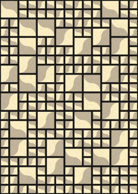 Soyut Geometrik Desen üretken hesaplama sanatı çizimi