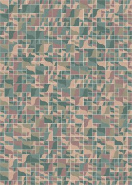 Soyut Geometrik Desen üretken hesaplama sanatı çizimi