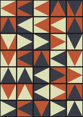 Soyut Geometrik Desen üretken hesaplama sanatı çizimi