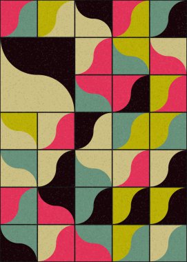 Soyut Geometrik Desen üretken hesaplama sanatı çizimi