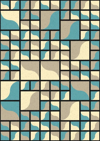 Abstrakte Geometrische Muster Generative Computergestützte Kunstillustration — Stockvektor