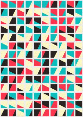 Soyut Geometrik Desen üretken hesaplama sanatı çizimi