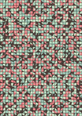 Soyut Geometrik Desen üretken hesaplama sanatı çizimi