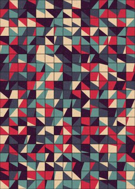 Soyut Geometrik Desen üretken hesaplama sanatı çizimi