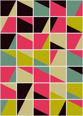 Soyut Geometrik Desen üretken hesaplama sanatı çizimi