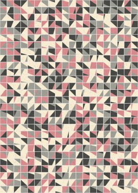 Soyut Geometrik Desen üretken hesaplama sanatı çizimi