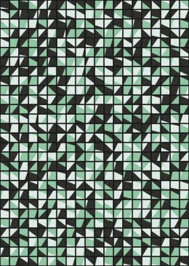 Soyut Geometrik Desen üretken hesaplama sanatı çizimi