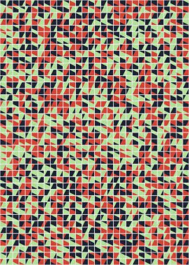 Soyut Geometrik Desen üretken hesaplama sanatı çizimi