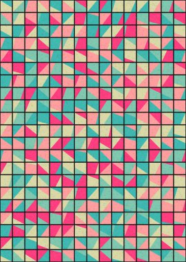 Soyut Geometrik Desen üretken hesaplama sanatı çizimi