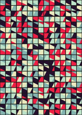 Soyut Geometrik Desen üretken hesaplama sanatı çizimi