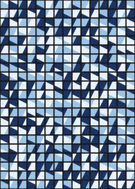 Soyut Geometrik Desen üretken hesaplama sanatı çizimi