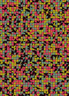 Soyut Geometrik Desen üretken hesaplama sanatı çizimi