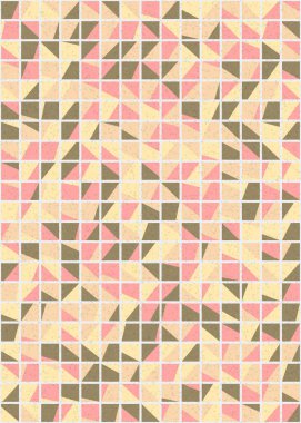 Soyut Geometrik Desen üretken hesaplama sanatı çizimi