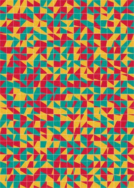 Soyut Geometrik Desen üretken hesaplama sanatı çizimi