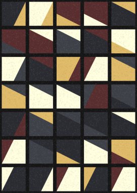 Soyut Geometrik Desen üretken hesaplama sanatı çizimi