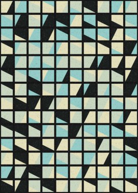 Soyut Geometrik Desen üretken hesaplama sanatı çizimi