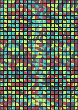 Soyut Geometrik Desen üretken hesaplama sanatı çizimi